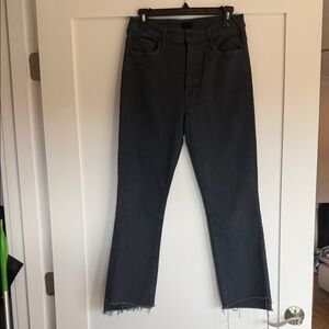 MOTHER insider crop step fray